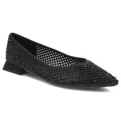 Czarne Baleriny Menbur Eleganckie Wsuwane Obuwie Damskie. Czarne baleriny damskie Menbur, bez wzorów, z materiału, bez obcasa. Za 339.00 zł.