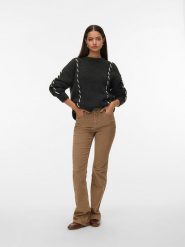 Vero Moda Sweter w kolorze khaki rozmiar: M. Brązowe swetry klasyczne damskie Vero Moda, m, z wełny, bez kołnierzyka. Za 130.81 zł.
