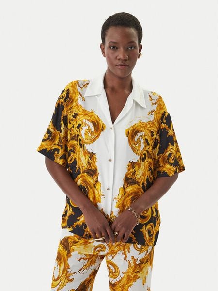 Versace Jeans Couture Koszula 80HAL2P9 NS832 Kolorowy Regular Fit. Koszule damskie Versace Jeans Couture, bez wzorów, z jeansu, bez kołnierzyka, bez ramiączek. Za 1,139.99 zł.