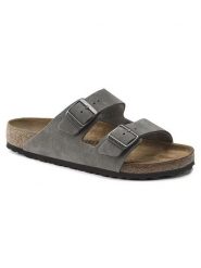 Birkenstock Skórzane klapki "Arizona" w kolorze szarym rozmiar: 41. Szare klapki i japonki męskie Birkenstock. Za 361.02 zł.