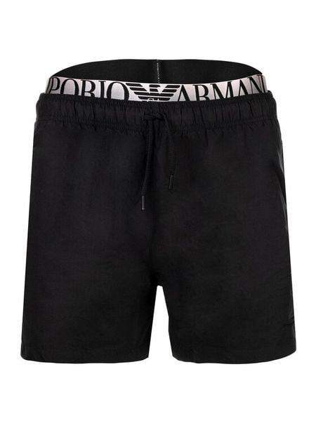 Emporio Armani Szorty sportowe EM000686 AF20432 UC001 Czarny Regular Fit. Czarne szorty męskie Emporio Armani, bez wzorów, z syntetyku, sportowe. Za 324.99 zł.