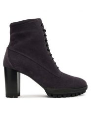 HÖGL Botki 0-187832-32000 Granatowy. Niebieskie botki damskie HÖGL, ze skóry, bez obcasa, na słupku, bez zapięcia. Za 899.99 zł.