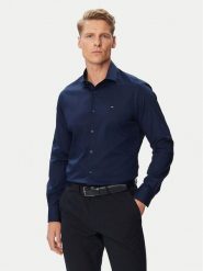 Tommy Hilfiger Koszula MW0MW45307 Granatowy Regular Fit. Niebieskie koszule męskie Tommy Hilfiger, m, bez wzorów, z bawełny, bez kołnierzyka, bez ramiączek. Za 369.99 zł.