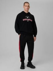 4F Spodnie dresowe joggery męskie - czarne M. Czarne spodnie dresowe męskie 4f, bez wzorów, z dresówki. Za 159.99 zł.