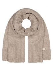 Barts Szal "Mella" w kolorze beżowym rozmiar: onesize. Brązowe szaliki i kominy damskie Barts, bez wzorów, ze splotem. Za 143.56 zł.