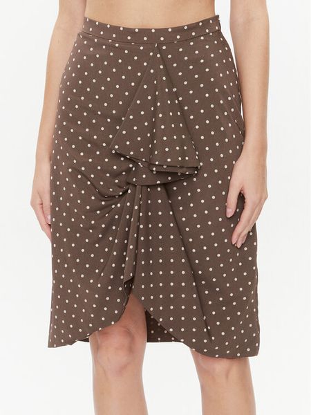 Marella Spódnica mini Lauro 2331060336200 Brązowy Regular Fit. Brązowe spódniczki damskie Marella, bez wzorów, z syntetyku, mini. Za 639.99 zł.