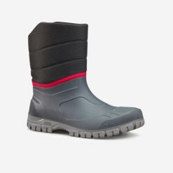 Buty turystyczne śniegowce męskie Quechua SH100 wodoodporne. Szare buty trekkingowe męskie QUECHUA, na zimę, bez zapięcia, trekkingowe. Za 79.99 zł.
