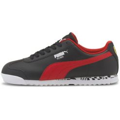 Buty sportowe męskie Puma Ferrari Race Roma. Czarne buty sportowe na co dzień męskie Puma, ze skóry ekologicznej, bez zapięcia. W wyprzedaży za 390.00 zł.