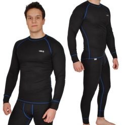 Bielizna termoaktywna męska Ice-Q Smart Man Black/Blue 3XL. Czarna bielizna termoaktywna męska ICE-Q, m, bez wzorów. W wyprzedaży za 129.99 zł.