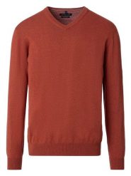 CASAMODA Sweter w kolorze czerwonym rozmiar: L. Czerwone swetry męskie CASAMODA, l, bez wzorów, z bawełny, bez kołnierzyka. Za 100.04 zł.