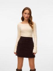 ONLY Sweter w kolorze beżowym rozmiar: XS. Brązowe swetry klasyczne damskie Only, xs, bez kołnierzyka. Za 96.60 zł.