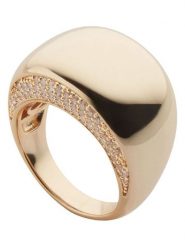 U.S. Polo Assn. Pozłacany pierścionek z kryształami rozmiar: 54,5. Żółte pierścionki damskie U.S. Polo Assn., z kryształem, metalowe. Za 174.43 zł.