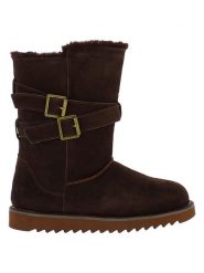 NICEBAY Skórzane kozaki zimowe "Mells Waterproof" w kolorze brązowym rozmiar: 40. Brązowe kozaki damskie Nicebay, z materiału, bez obcasa. Za 237.73 zł.