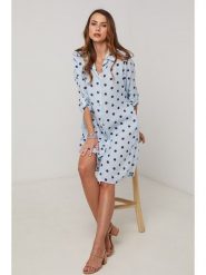 Lin Passion Lniana sukienka w kolorze błękitnym rozmiar: 40/42. Niebieskie sukienki damskie Lin Passion, na co dzień, bez wzorów, ze lnu, klasyczne, bez kołnierzyka, bez ramiączek, midi, proste. Za 173.99 zł.