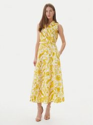 Luisa Spagnoli Sukienka letnia Piagge 542930 Żółty Regular Fit. Żółte sukienki damskie Luisa Spagnoli, na lato, l, bez wzorów, z bawełny, bez kołnierzyka, bez ramiączek. Za 2,131.99 zł.