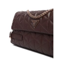 Torebka Guess. Brązowe torebki klasyczne damskie Guess, z aplikacjami, wizytowe, bez kołnierzyka, bez ramiączek. Za 589.99 zł.