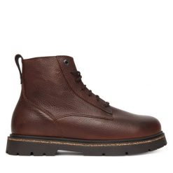 Trapery Birkenstock. Brązowe buty zimowe męskie Birkenstock, bez zapięcia. Za 759.99 zł.