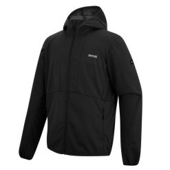 Męska wodoodporna kurtka typu softshell z kapturem Tredmoor. Czarne kurtki softshell damskie Regatta, m, bez wzorów, z materiału, z kapturem. Za 299.99 zł.