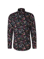 Seidensticker Koszula w kolorze czarnym ze wzorem rozmiar: 38. Czarne koszule męskie Seidensticker, bez wzorów, z bawełny, bez kołnierzyka, bez ramiączek. Za 128.55 zł.