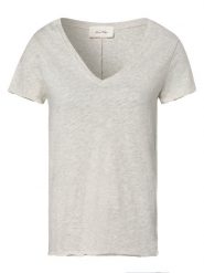 American vintage T-shirt Kobiety Dżersej szary|beżowy, L. Brązowe t-shirty damskie American vintage, l, bez wzorów, z dżerseju, bez kołnierzyka. Za 249.95 zł.