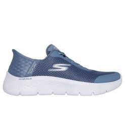 Buty Skechers Go Walk Flex Grand Entry W 124836BLU niebieskie. Niebieskie buty sportowe na co dzień damskie bez wzorów. Za 458.79 zł.