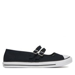 Baleriny Converse. Czarne baleriny damskie Converse, bez wzorów, bez obcasa. Za 229.99 zł.
