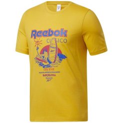 T-shirt Reebok CLASSICS - Żółty - Extra large. Żółte t-shirty męskie Reebok, xs, bez wzorów, z bawełny, bez kołnierzyka. Za 147.15 zł.