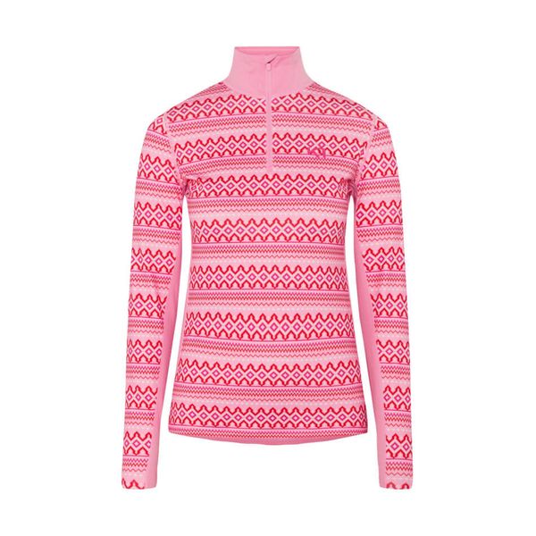 Damski sweter 1/2 zip Kari Traa Lilja. Czerwone swetry klasyczne damskie Kari Traa, bez kołnierzyka. Za 342.00 zł.