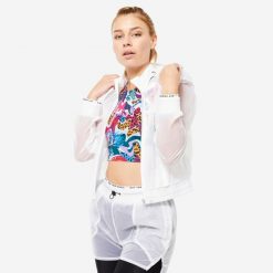 Bluza na zamek damska Domyos fitness. Bluzy bez kaptura damskie DOMYOS, l, z dresówki. W wyprzedaży za 89.99 zł.