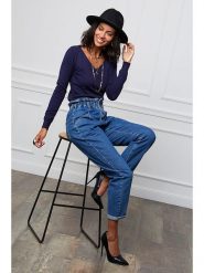 L'armoire de Suzette Sweter w kolorze granatowym rozmiar: 34/36. Niebieskie swetry klasyczne damskie L'armoire de Suzette, l, z kaszmiru, bez kołnierzyka. Za 126.15 zł.