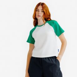 Koszulka damska Heritage. Białe t-shirty damskie Decathlon, l, bez wzorów, z bawełny, bez kołnierzyka. Za 49.99 zł.