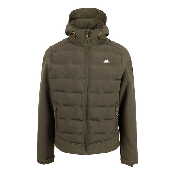Męska Kurtka Hybrydowa Alwero Softshell. Zielone kurtki męskie Trespass, m, bez wzorów, z elastanu, z kapturem. Za 313.99 zł.