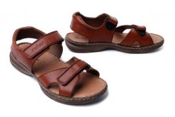 RIEKER 21461-24 brown, sandały męskie. Brązowe sandały męskie Rieker, bez zapięcia. Za 237.93 zł.