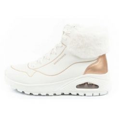 Buty Skechers Uno Rugged 167993/WTRG białe. Białe buty sportowe na co dzień damskie bez wzorów, z polaru. Za 518.78 zł.