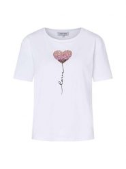 More & More Koszulka w kolorze białym rozmiar: 34. Białe bluzki damskie MORE & MORE, bez wzorów, z bawełny, bez kołnierzyka. Za 87.40 zł.