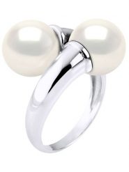 ATELIERS SAINT GERMAIN Srebrny pierścionek z perłami rozmiar: 54. Białe pierścionki damskie ATELIERS SAINT GERMAIN, z perłą, srebrne. Za 567.00 zł.