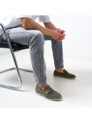 British Passport Skórzane mokasyny "Penny" w kolorze zielonym rozmiar: 41. Zielone mokasyny męskie British Passport. Za 347.99 zł.