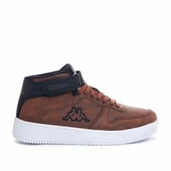 Buty męskie Kappa Maserta 4 Md brązowe, czarne. Brązowe buty wizytowe męskie Kappa, na jesień, z materiału, bez zapięcia. Za 238.55 zł.