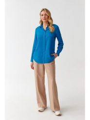 TATUUM Koszula w kolorze niebieskim rozmiar: 42. Niebieskie koszule damskie Tatuum, bez wzorów, z lyocellu, bez kołnierzyka, bez ramiączek. Za 148.96 zł.