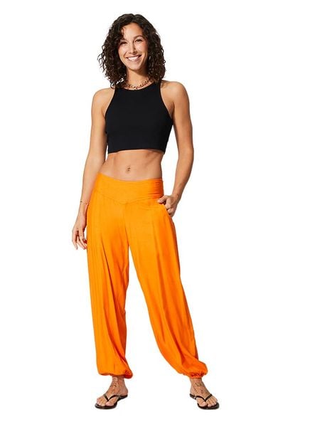 Aller Simplement Spodnie w kolorze pomarańczowym rozmiar: 34/36. Pomarańczowe spodnie materiałowe damskie Aller Simplement, bez wzorów, z materiału, klasyczne, z podwyższonym stanem. Za 56.99 zł.