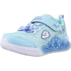 Buty SKECHERS 303733NCS Niebieski. Niebieskie obuwie treningowe damskie Skechers, na fitness i siłownię. Za 227.99 zł.