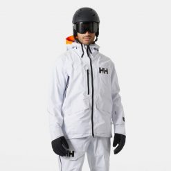 Kurtka narciarska Helly Hansen Ridge Infinity. Białe kurtki męskie Helly Hansen, na zimę, m, bez wzorów, sportowe, bez kaptura. W wyprzedaży za 2,714.50 zł.