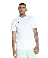 Koszulka męska Puma teamLIGA Jersey. Białe t-shirty sportowe męskie Puma, m, z jersey, bez ramiączek, na fitness i siłownię. Za 86.99 zł.