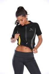 T-shirt neoprenowy wyszczuplający damski SlimBody. Czarne t-shirty damskie SLIMBODY, s, bez wzorów, z materiału, bez kołnierzyka. Za 179.00 zł.