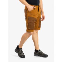 Spodenki trekkingowe męskie Fjallraven Keb Shorts. Brązowe szorty męskie Fjällräven, bez kołnierzyka. Za 497.99 zł.