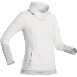 Bluza turystyczna damska Quechua NH100. Szare bluzy bez kaptura damskie QUECHUA, l, z bawełny. W wyprzedaży za 69.99 zł.