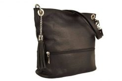 Shopperka skórzana BARBERINI'S czarna 163-1. Czarne shopper bag damskie Barberinis, bez wzorów, ze skóry, bez dodatków. Za 249.99 zł.