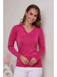 Soft Cashmere Sweter w kolorze różowym rozmiar: 38/40. Różowe swetry klasyczne damskie Soft Cashmere, bez kołnierzyka. Za 139.87 zł.
