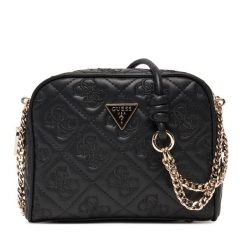 Torebka Guess. Czarne listonoszki damskie Guess, z aplikacjami, bez dodatków. Za 379.99 zł.
