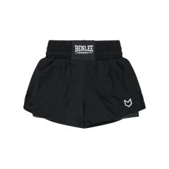 Shorty do boksu Thaï z mikropoliestru elastycznego Benlee. Białe szorty męskie Benlee, z aplikacjami, z mikrofibry. Za 237.00 zł.